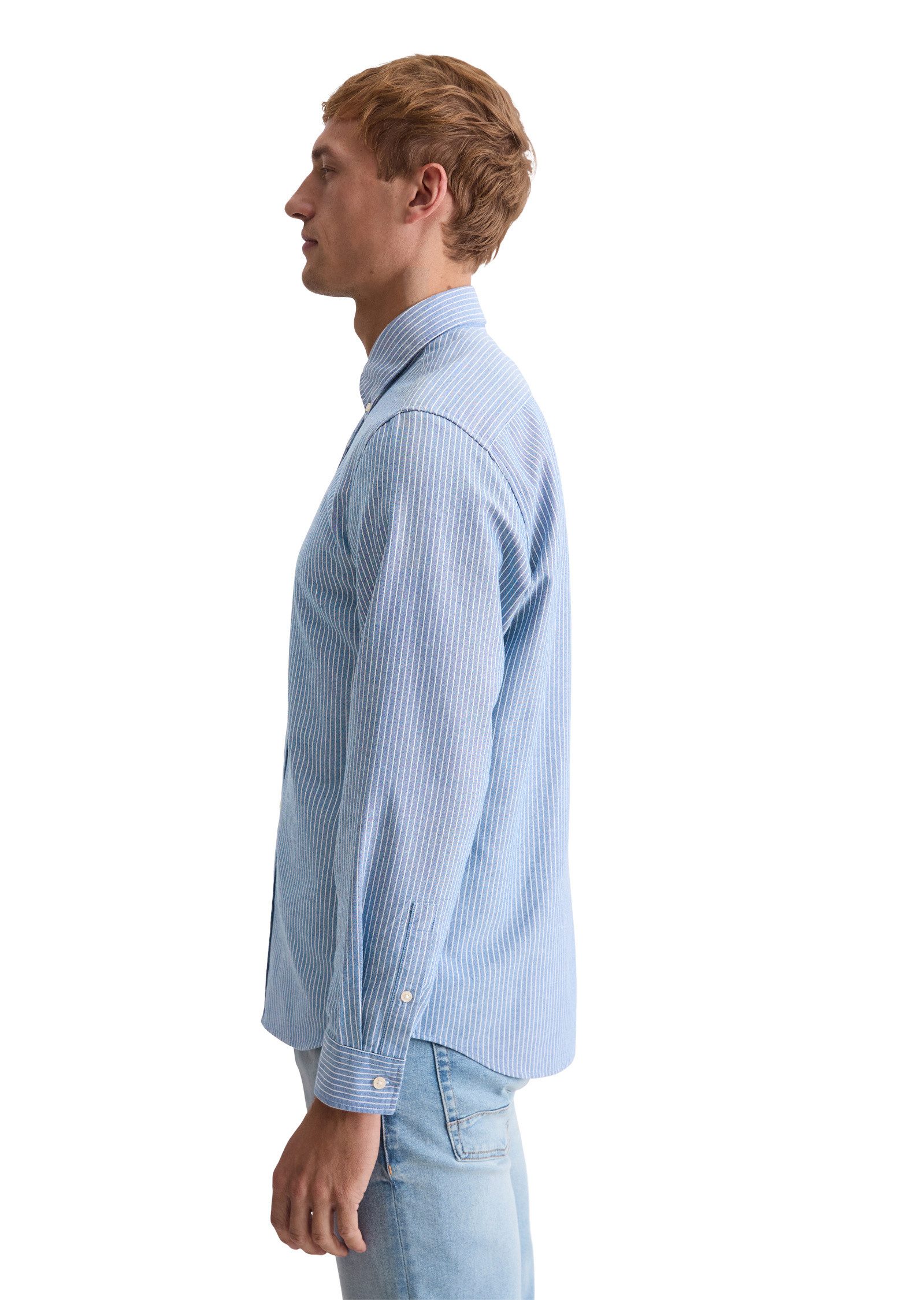 Marc O'Polo Langarmhemd mit Button-Down-Kragen