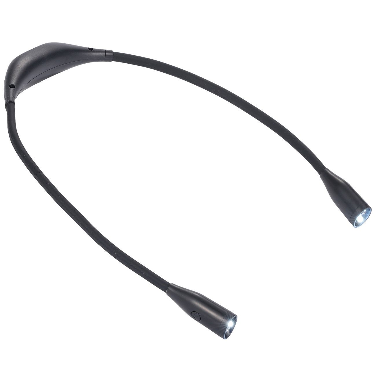 shop'n smile ideoon LED Leselampe LED Leseleuchte zum Umhängen Akku Leselampe 2W dimmbar 3 Farben, LED fest integriert, Wiederaufladbar/flexibler Schwanenhals/6 St. Leuchtdauer