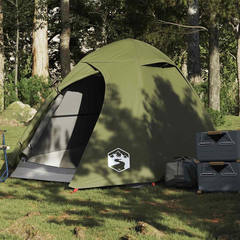vidaXL Kuppelzelt Kuppel-Campingzelt 2 Personen Olivgrün Wasserdicht, (1 tlg)