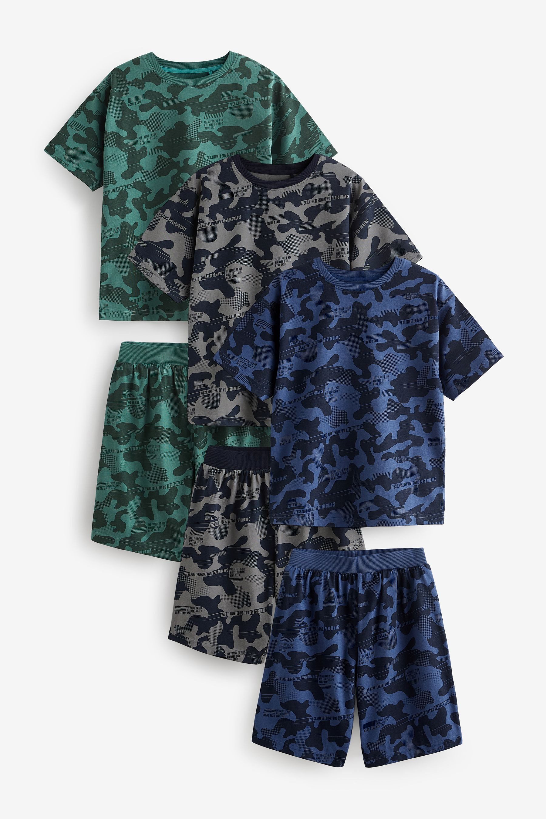 Pyjama Kurzer Schlafanzug im 3er-Pack