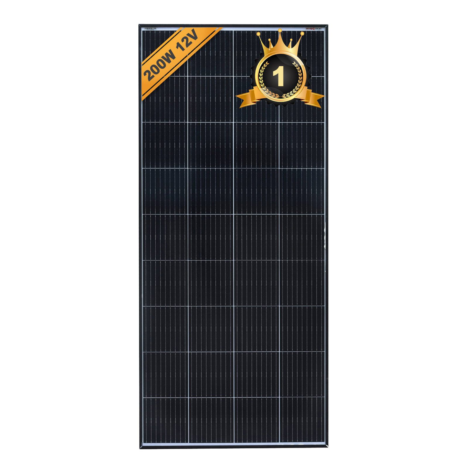 enjoy solar Solarmodul Schwarze Rahmen Monokristallin PERC-Zellen 150W- 200W 12V, Monokristalline PERC, (Leistungsgarantie bis 10 Jahren mit 90% und bis 25 Jahren mit 80), PERC Zellen, 9-Busbars Monokristalline
