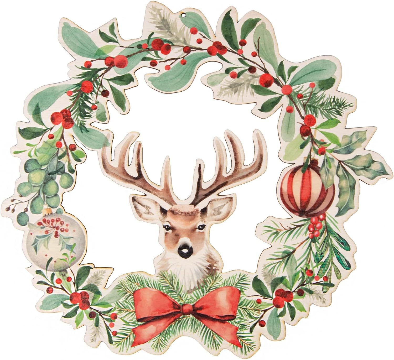 Baumbehang Weihnachtskranz Hirsch Mistel Ø 29 cm