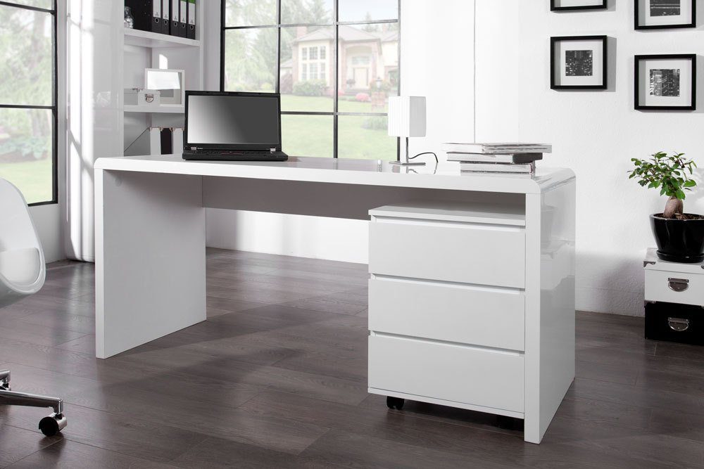 riess-ambiente Schreibtisch »FAST TRADE 160cm weiß«, Arbeitszimmer ·  Hochglanz · groß · Modern Design · Home Office online kaufen | OTTO