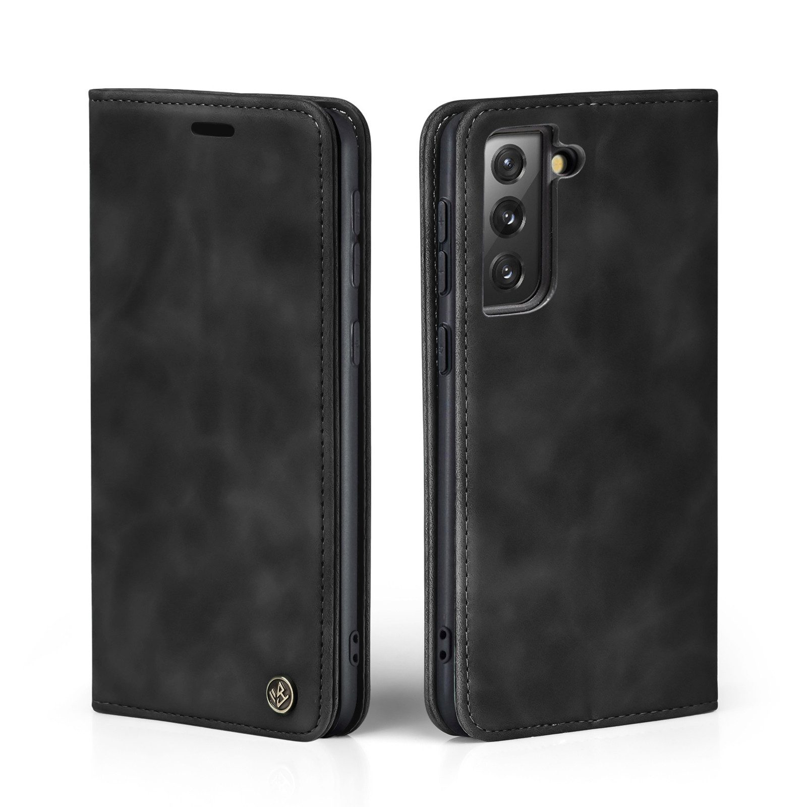 Tec-Expert Handyhülle Tasche Hülle für Samsung Galaxy S21 FE 4G/5G 6.4 Zoll, 6.4, Cover Klapphülle Case mit Kartenfach Fliphülle aufstellbar