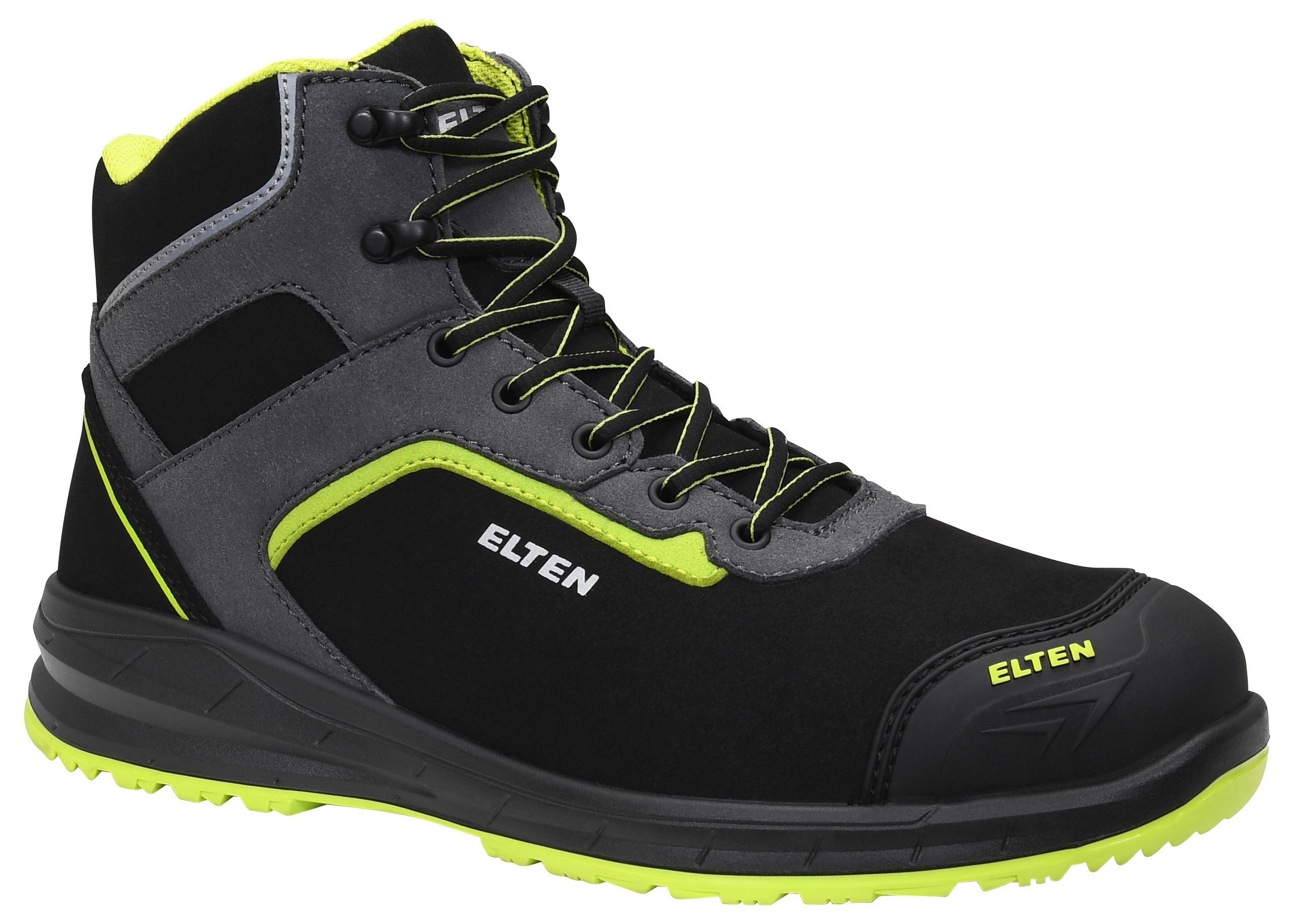 ELTEN LOAN XXSports Pro black-lime Mid ESD S3 Sicherheitsstiefel (Schuhkarton, Paar)
