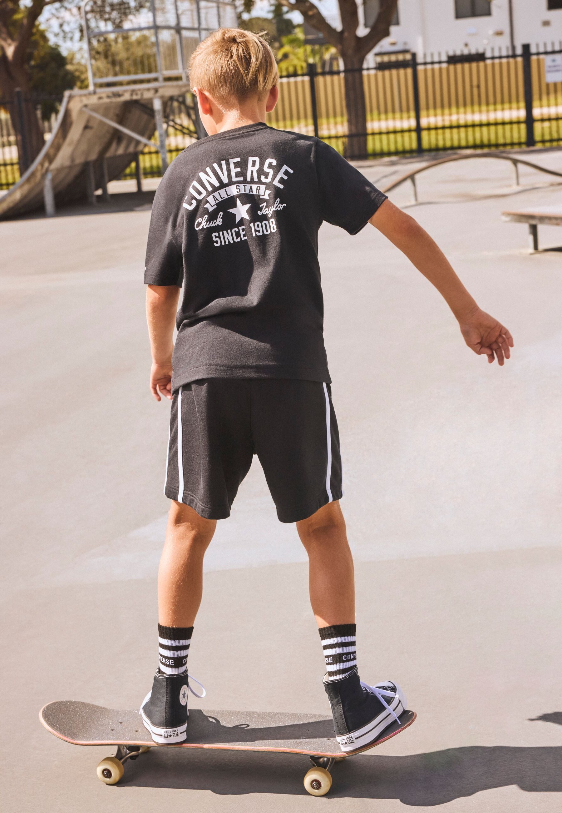 Converse T-Shirt CNVB RETRO FRONT BACK LOGO TEE für Kinder