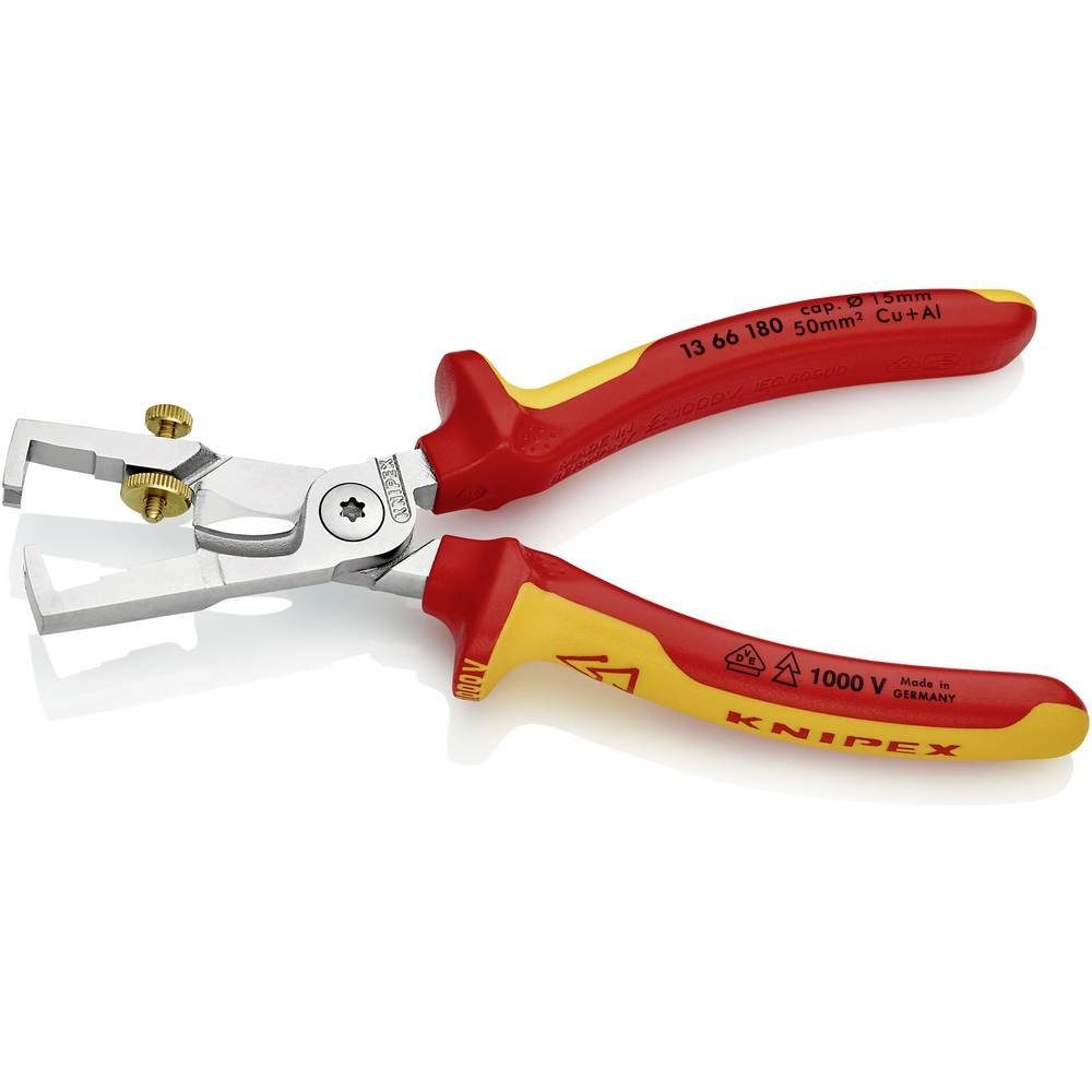 Knipex Kabelschere Abisolierzange mit Kabelschere 13 66 180