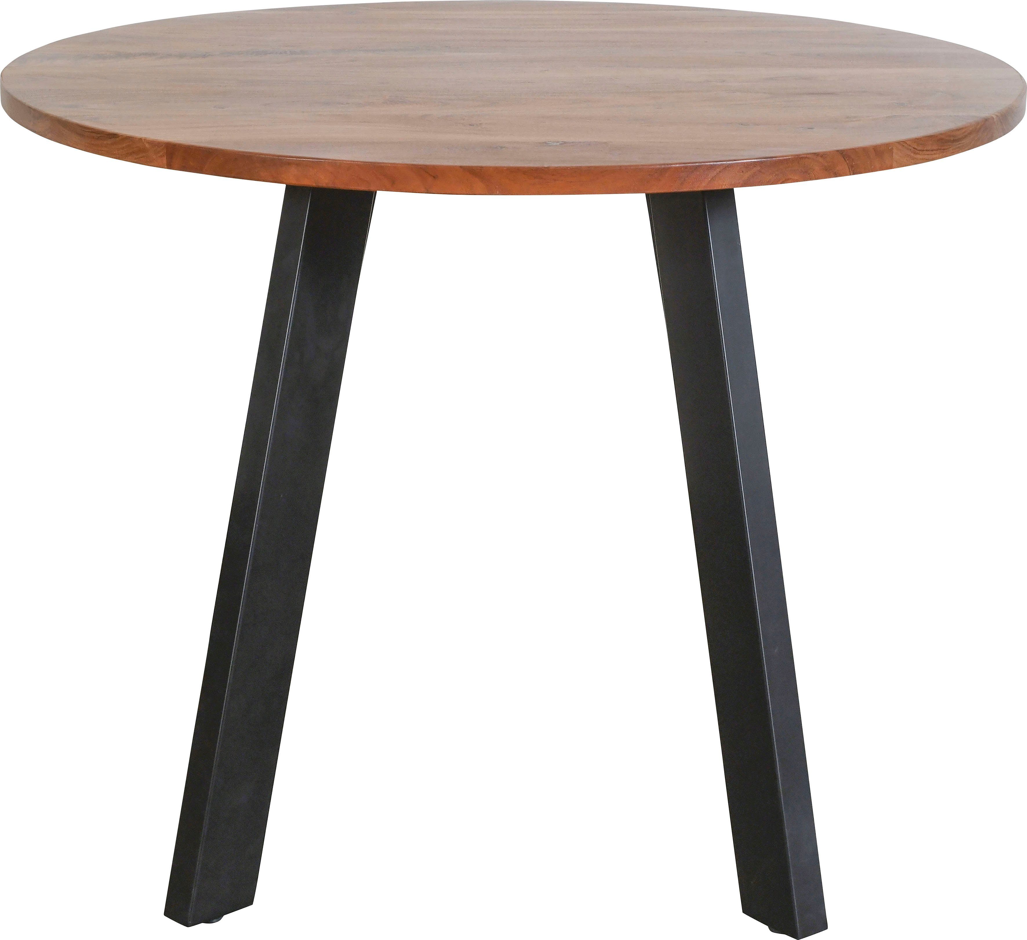 byLIVING Esstisch Tara (1-St), ausdrucksstarke Tischplatte aus Massivholz Akazie