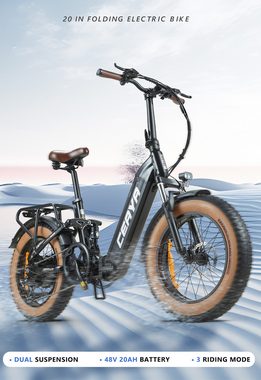 DOTMALL E-Bike CEAYA A20 faltendes Fahrrad 20 Zoll mit 48 V 20 Ah Batterie,7-Gänge