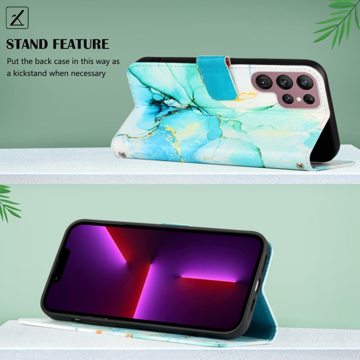 König Design Handyhülle Samsung Galaxy S22 Ultra 5G, Schutzhülle Schutztasche Case Cover Etuis Wallet Klapptasche Bookstyle