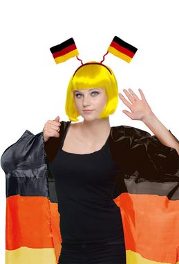 Karneval-Klamotten Kostüm Haarreif Deutschland mit Schminkstift Fanschminke, Weltmeisterschaft WM EM Fan Artikel Fußball Party