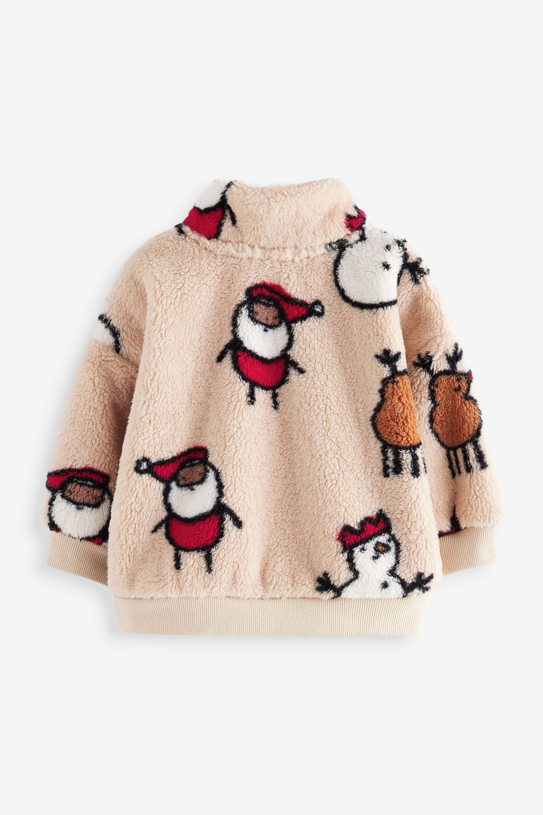 Next Fleecepullover Fleecepullover mit kurzem Reißverschluss (1-tlg)