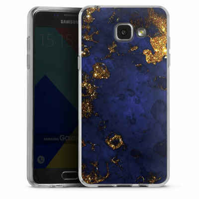 DeinDesign Handyhülle Marmor Gold Utart Blue and Golden Marble Look, Samsung Galaxy A5 (2016) Silikon Hülle Bumper Case Handy Schutzhülle