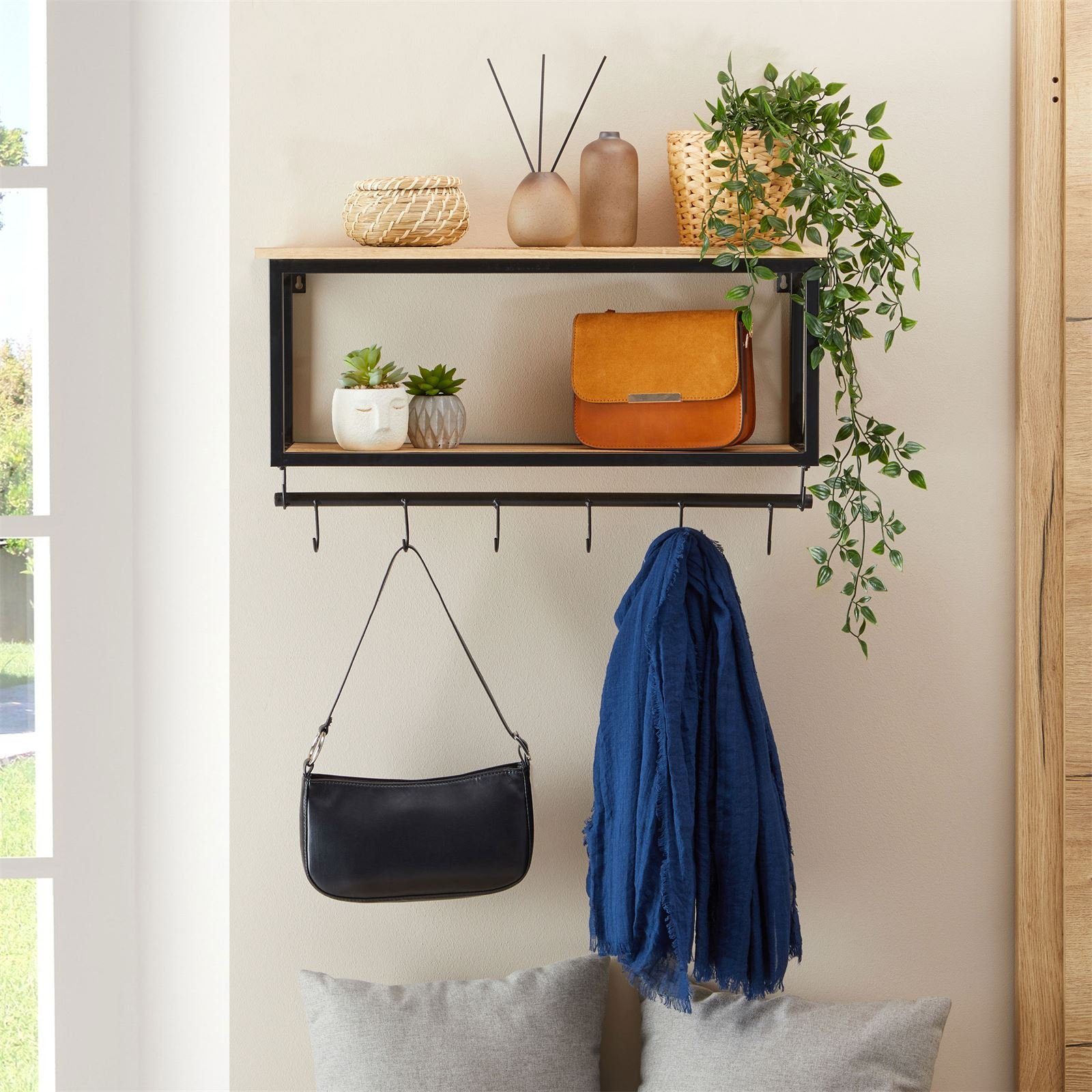 CARO-Möbel Garderobenhalter ARMANDO, Garderobe Wandgarderobe Garderobenleis günstig online kaufen