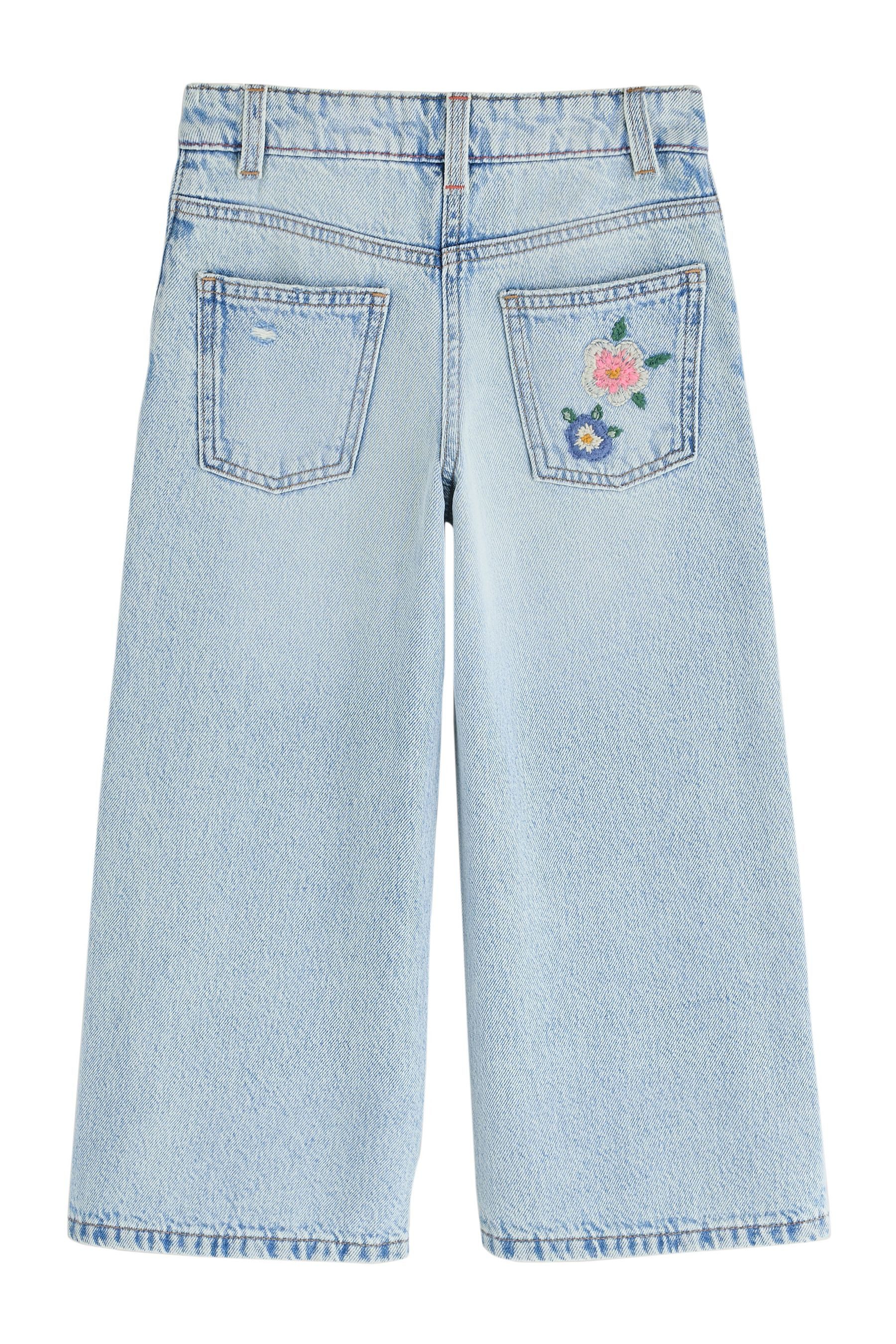 Next Weite Jeans Bestickter Jeans mit weitem Bein (1-tlg) – Bild 2 von 5