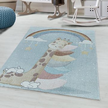 Kinderteppich Kinder Teppich Leonardo Blau, Teppich Boss, rechteckig, Höhe: 9 mm