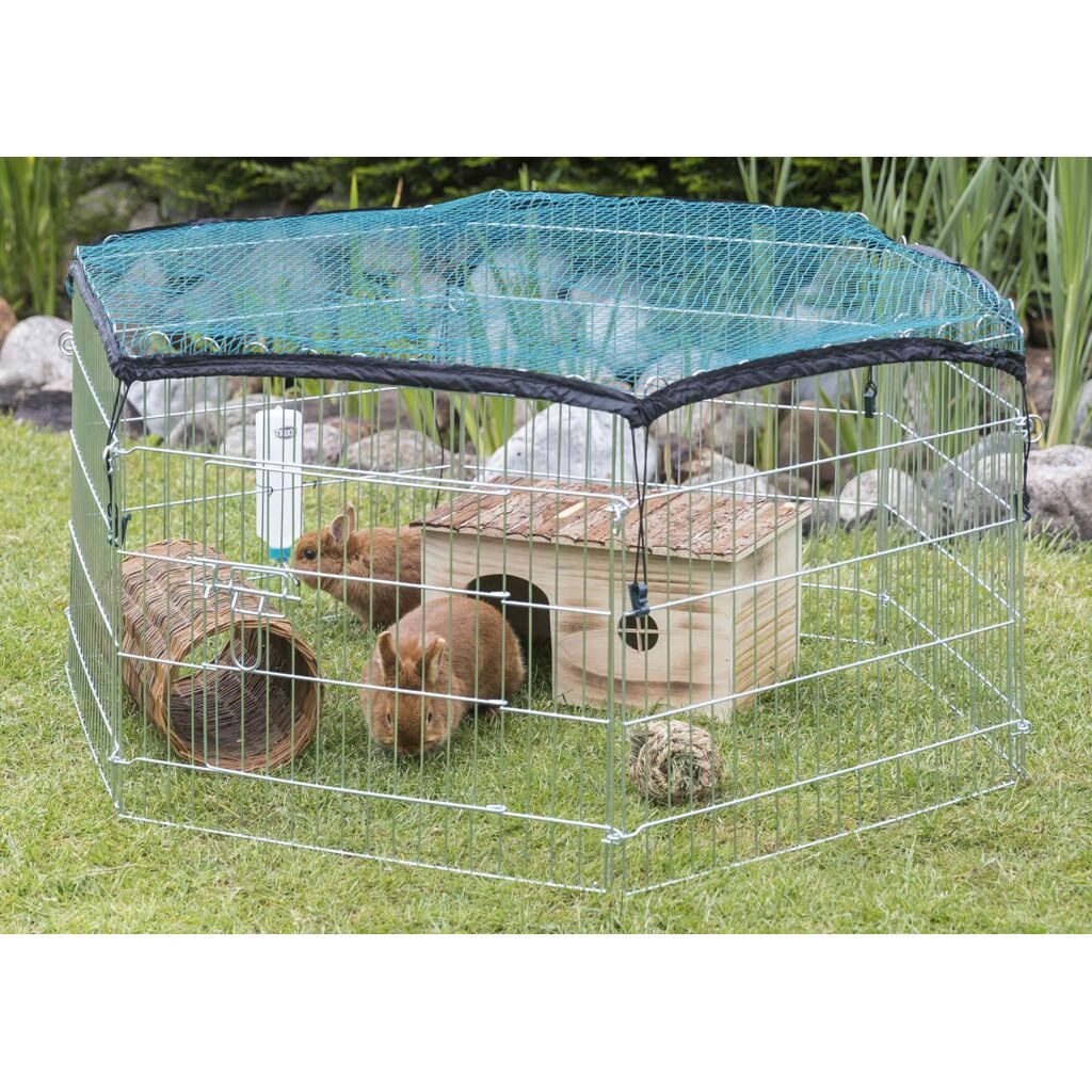 TRIXIE Freigehege Freilaufgehege mit Schutznetz - diverse - ø 126 × 58 cm