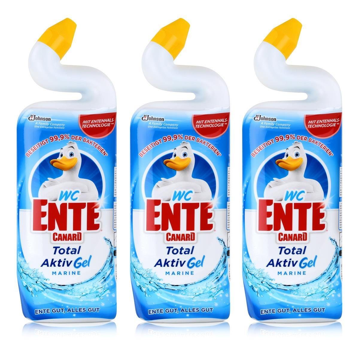 WC Ente 3x WC Ente Aktiv-Gel WC Reiniger Marine 750 ml WC-Reiniger