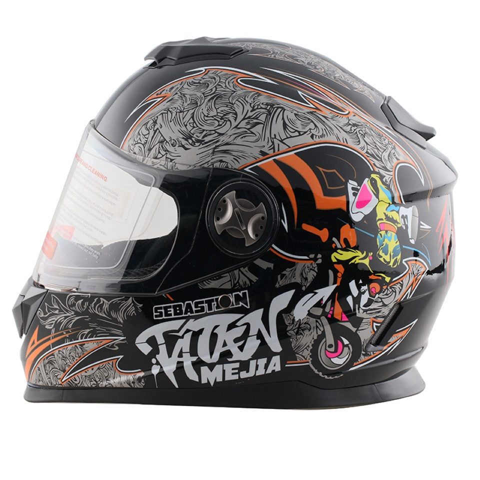 FunSport-Factory Kinderhelm Mejia Kinder Integralhelm Motocross Helm Kinder Motorradhelm Offroad