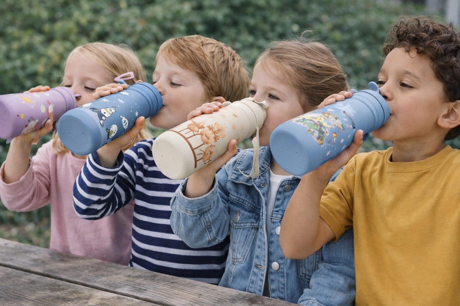 JENARD Trinkflasche JENARD Trinkflasche Kinder Edelstahl doppelwandig auslaufsicher, doppelwandig, auslaufsicher, BPA-frei, isolierend, robust – Bild 4 von 5