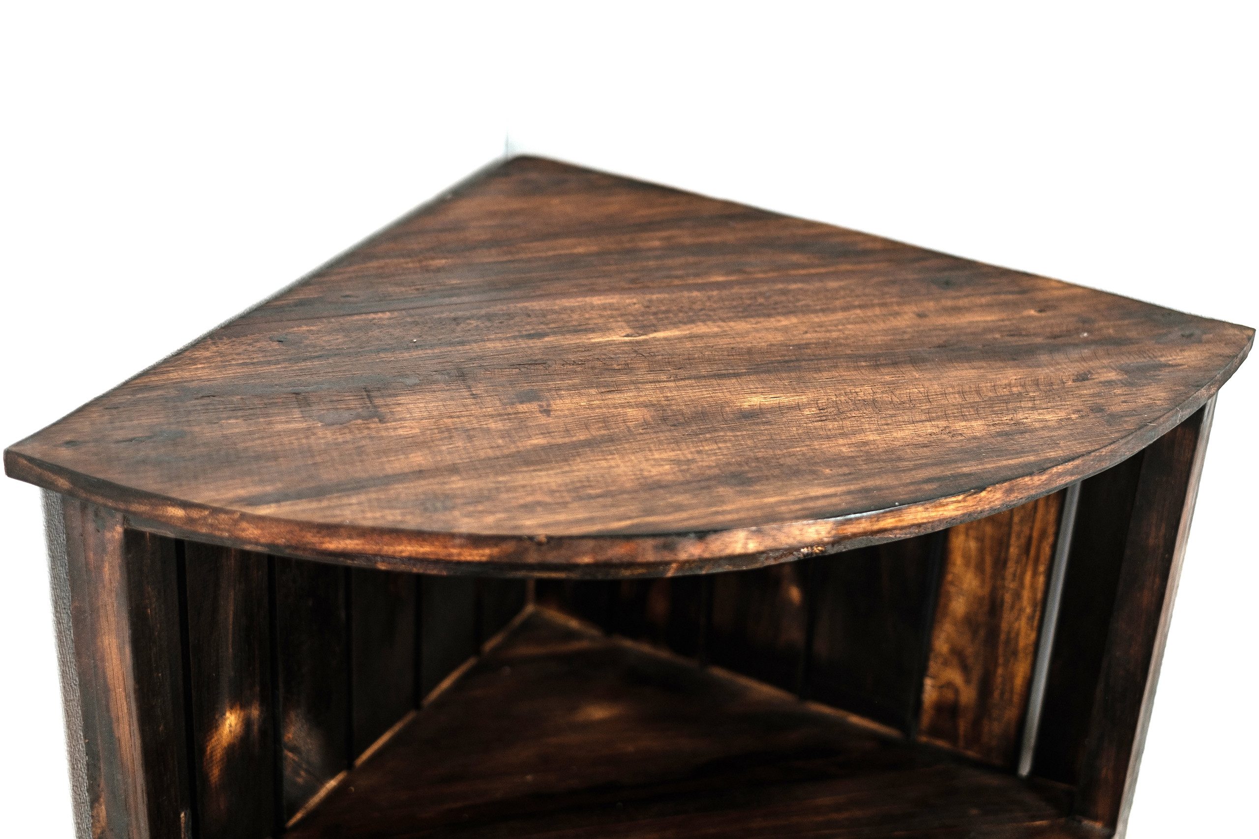 livasia Eckregal Bali Regal, Badregal, Bücherregal, handgefertigt, Holz, 42x42x105cm