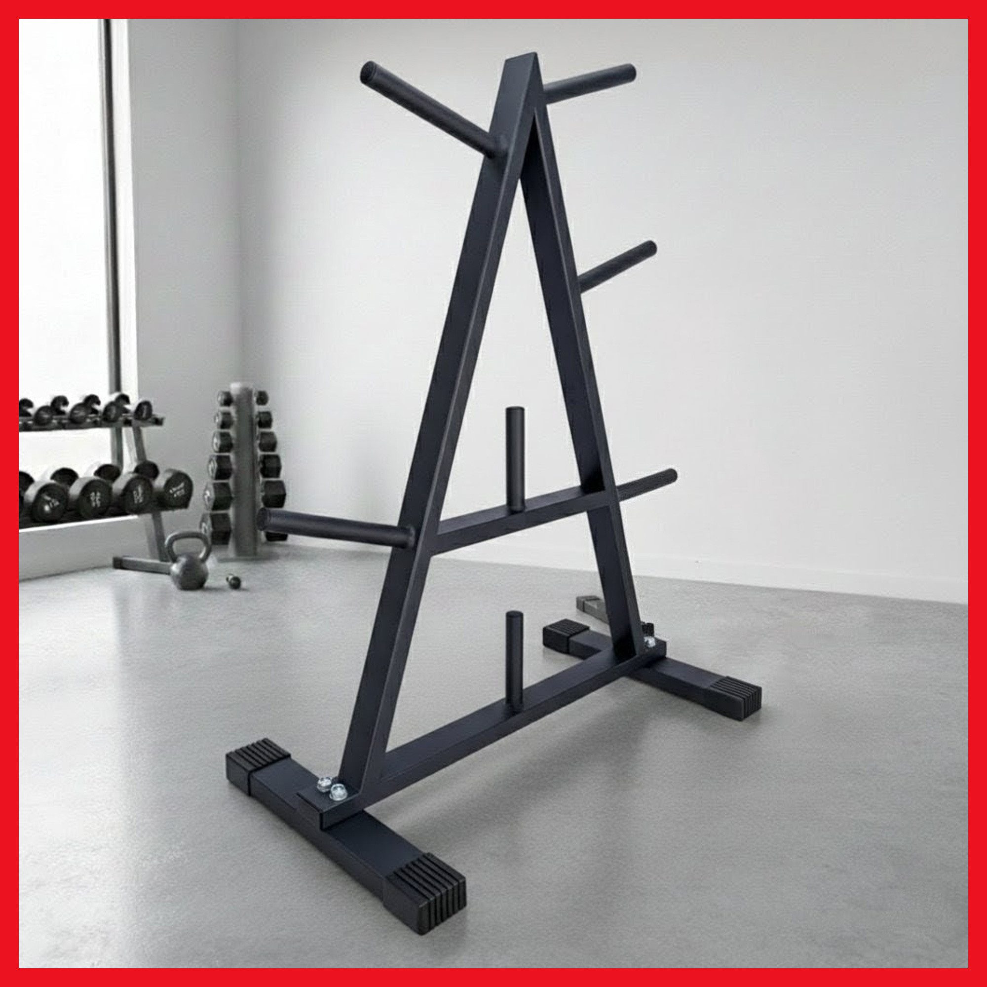 PeakPower Hantelscheibenständer Hantelscheibenständer,Hantelbaum,Hantelablage,solide Stahlkonstruktion