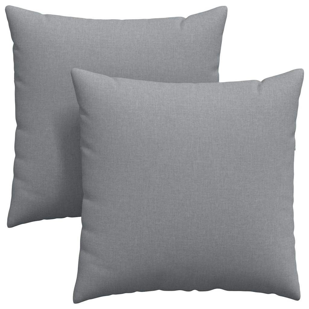 vidaXL Sitzauflage Sofakissen 2 stk. Stoff Hellgrau 60 x 60 cm, (2 St)