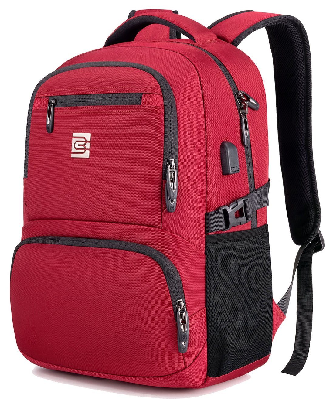 REDOM Laptoprucksack Laptop Rucksack Rucksäcke Schulrucksack Wasserbeständig Laptoptasche (Laptop Notebook Tasche Schule Uni Rucksack, mit USB-Lade-Anschluss, Anti-Diebstahl, Backpack mit Laptopfach), Herren Damen Jungen Teenager Freizeit Arbeit Business Reisen