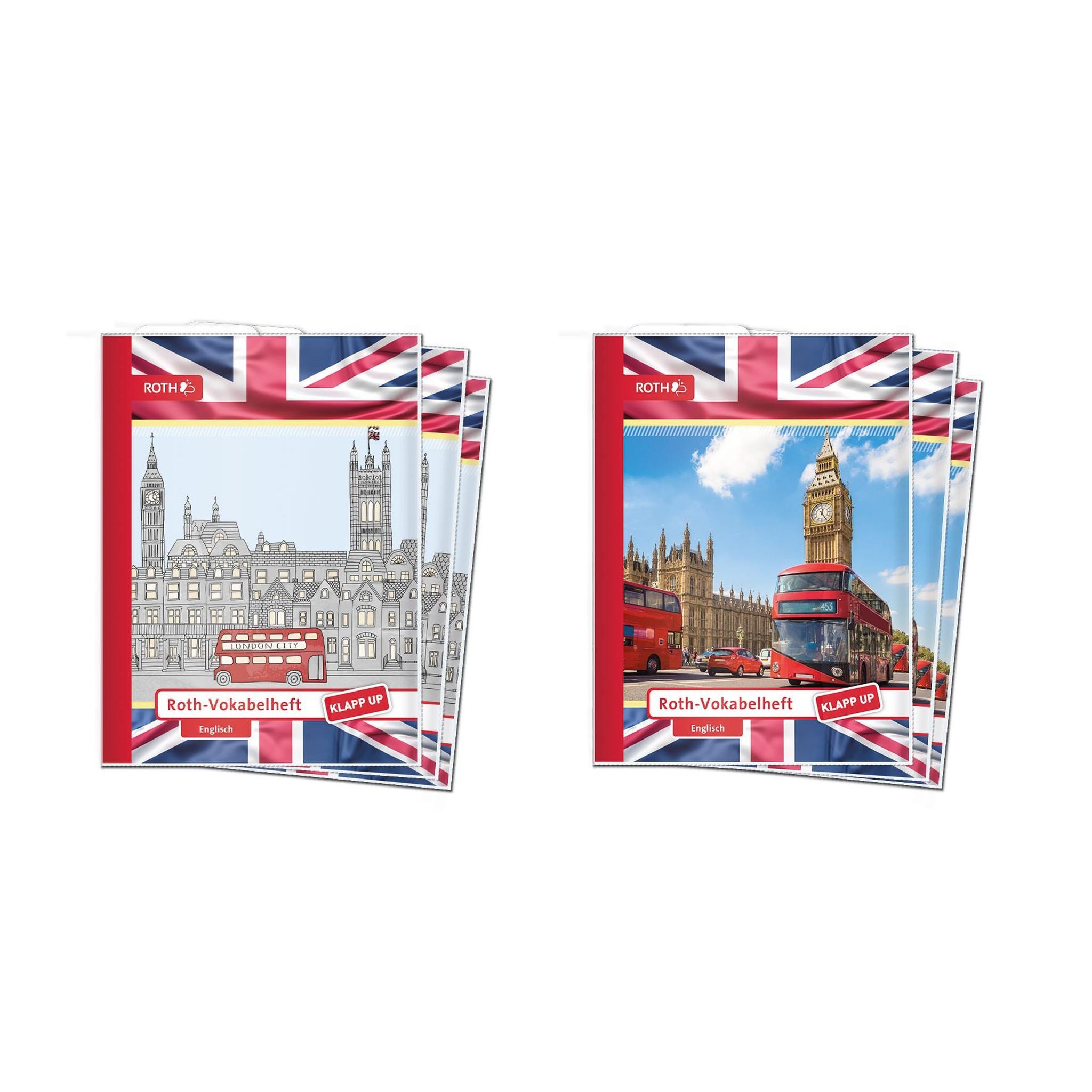 Roth Vokabelheft Roth Roth-Vokabelhefte Klapp-up A5, Englisch