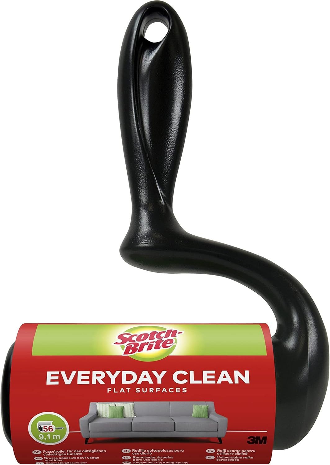 SCOTCHBRITE Fusselroller Everyday Clean Fusselroller für flache Oberflächen, 1 Rolle 56 Blatt