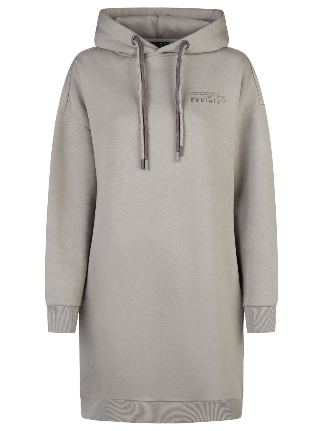 DENIMFY Sweatkleid Damen Kapuzenpullover DFAnna Oversize Freizeitkleid mit Kapuze