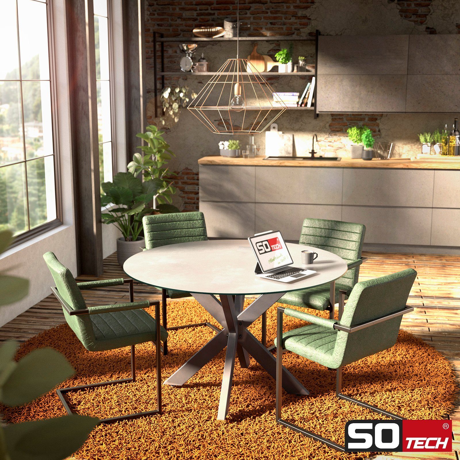 SO-TECH® Tischgestell SPIDER Schwerlast Tischbeine Tischfüße, günstig online kaufen