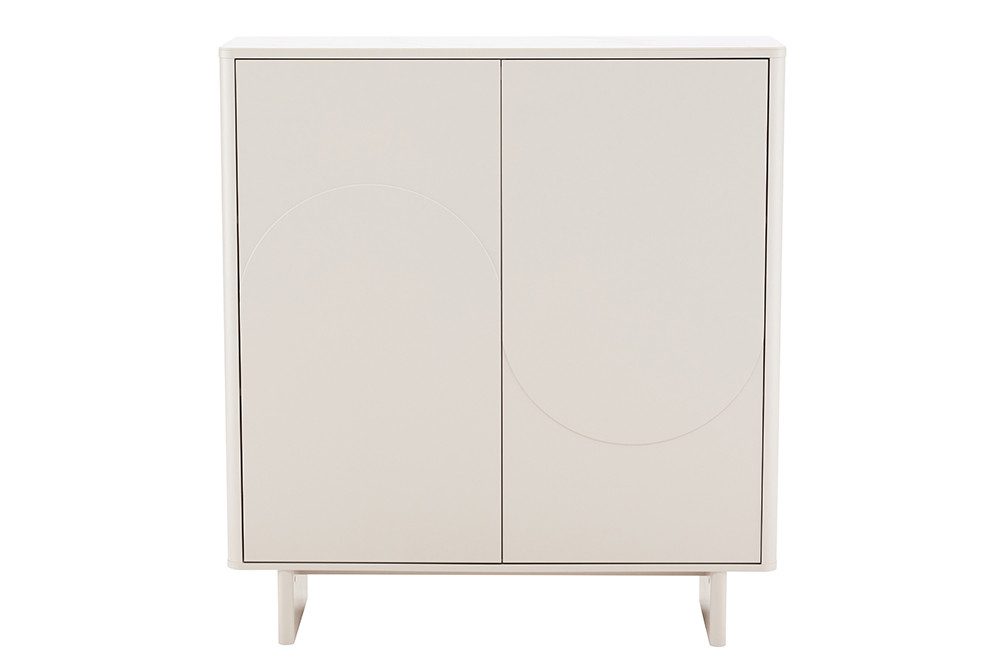 riess-ambiente Highboard SAVOY 130cm weiß – Marmor-Optik, Keramik-Platte, 3D-Front (Einzelartikel, 1 St), Stauraum-Möbel mit edlem Materialmix – ideal für moderne Wohnzimmer
