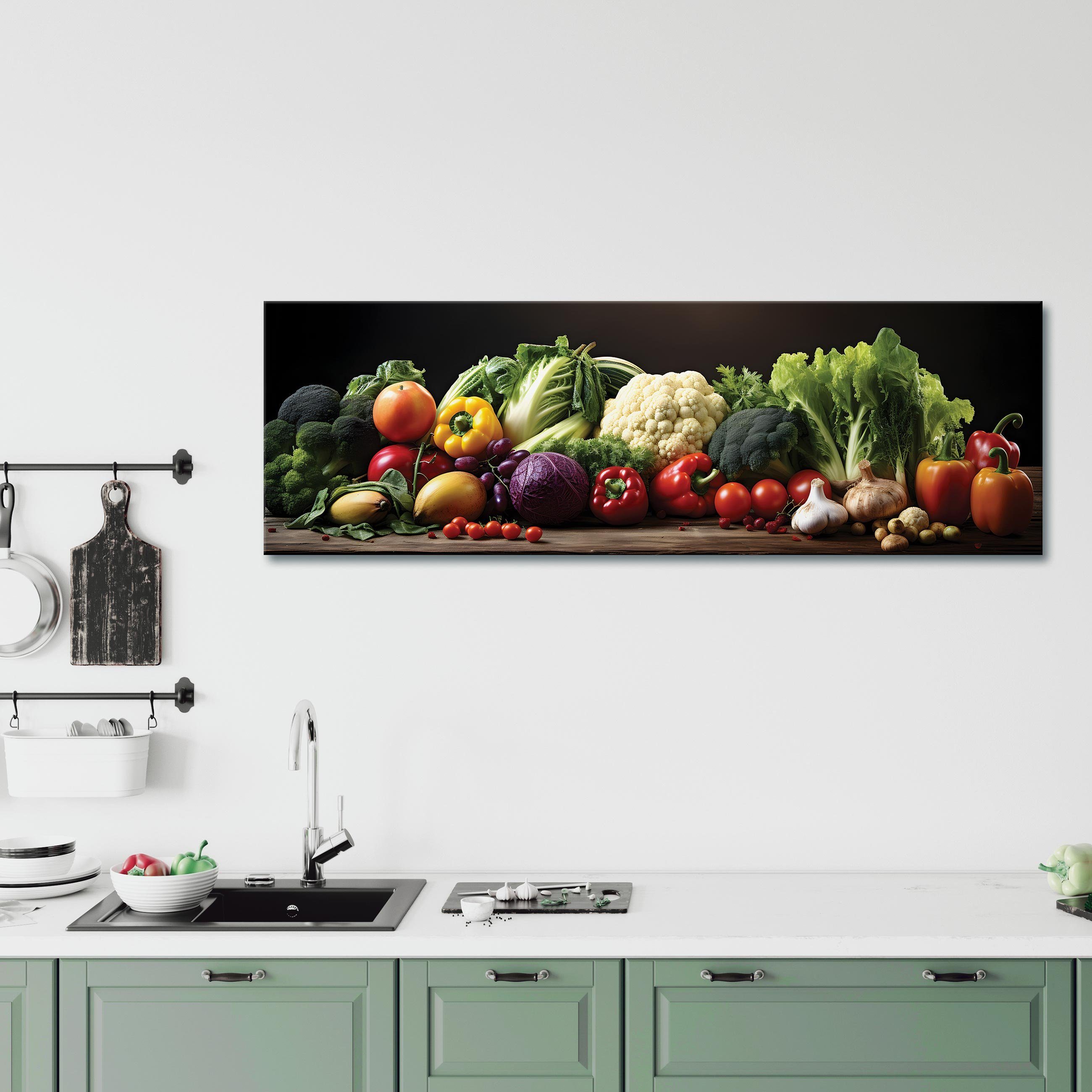 Wallarena Leinwandbild Küche Gemüse Kunst Esszimmer günstig online kaufen