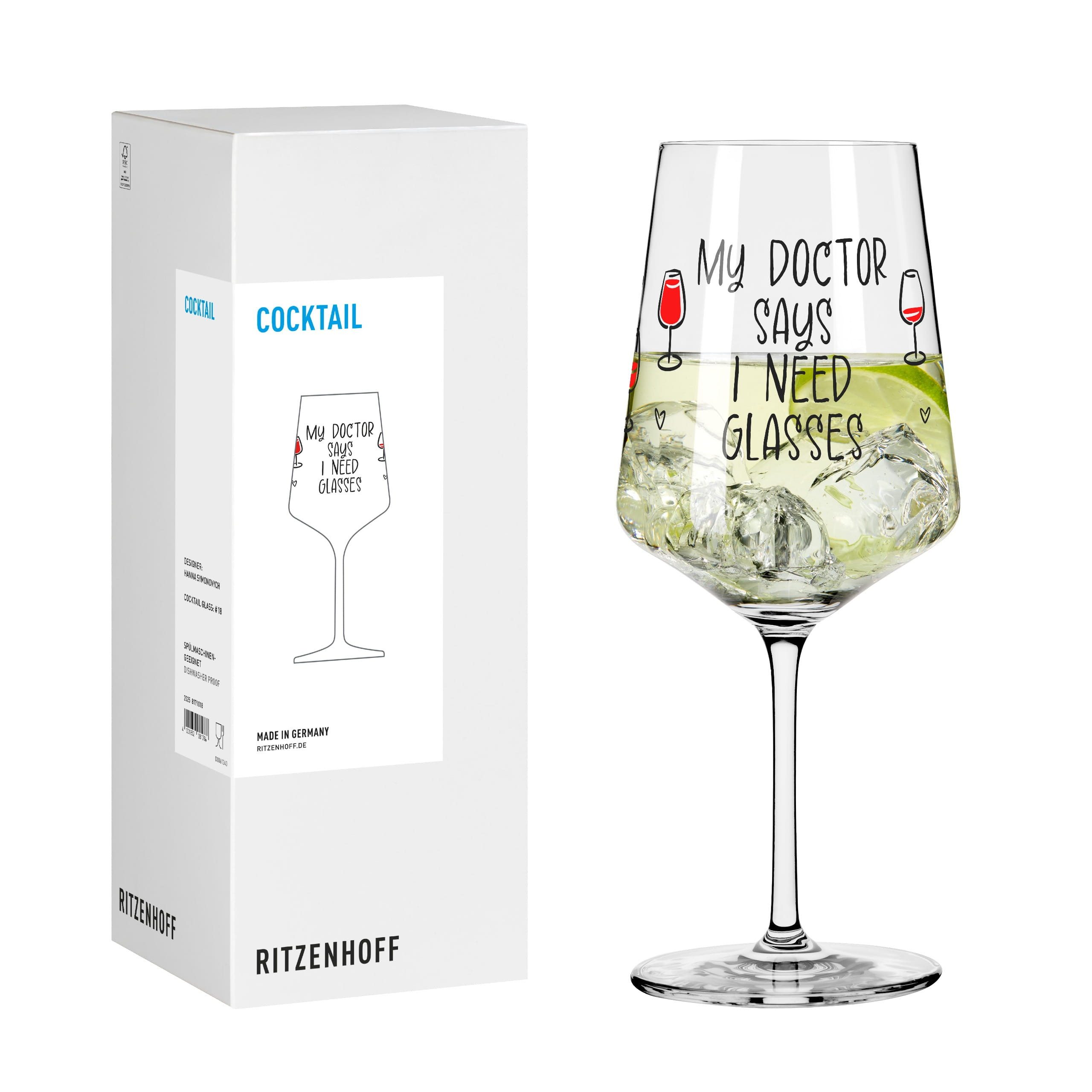 Ritzenhoff Aperitifglas Sprüche, Kristallglas