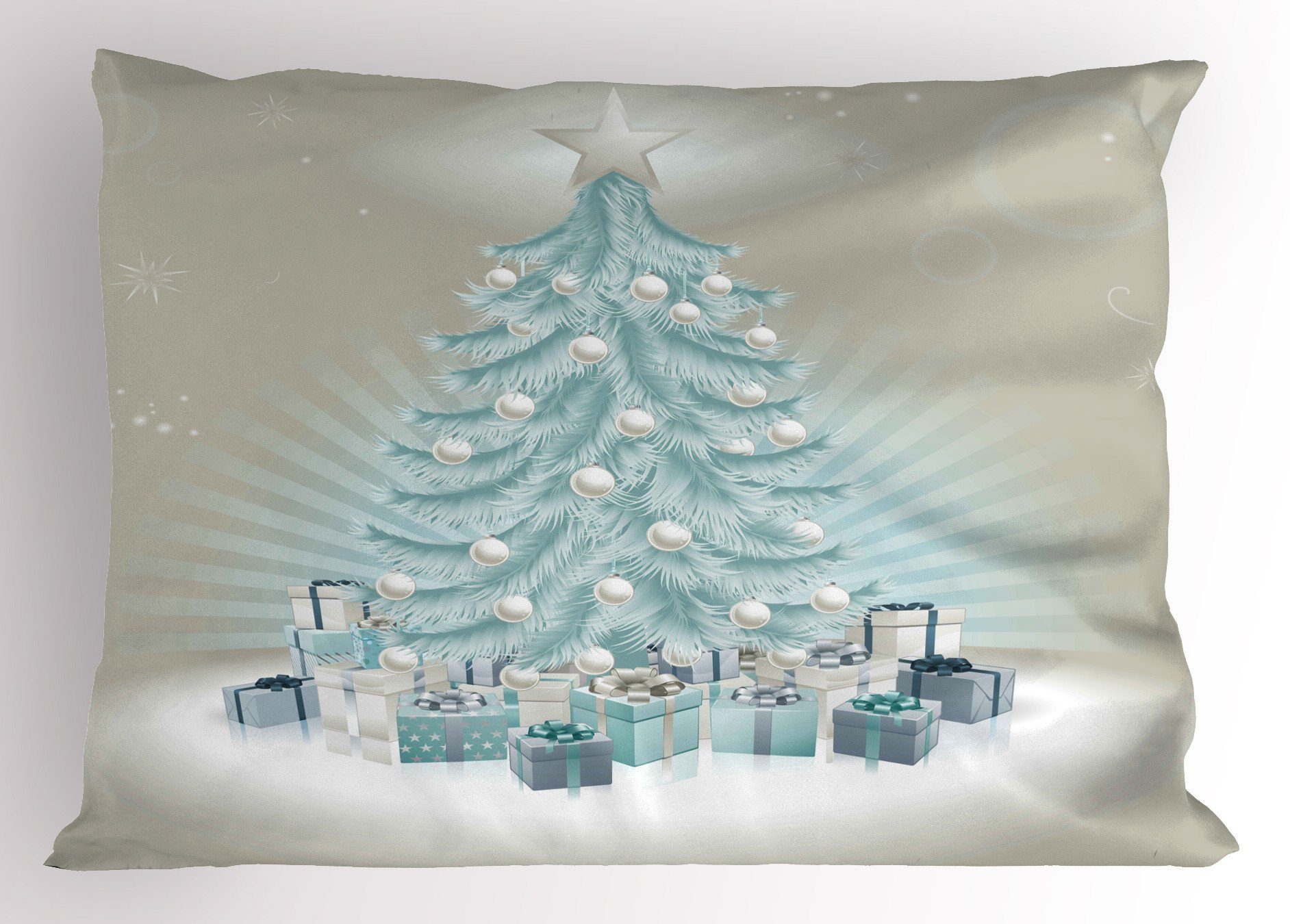 Kissenbezug, Tree Xmas (1 Dekorativer Stück), Presents Size Standard Abakuhaus Gedruckter King Weihnachten Kissenbezüge