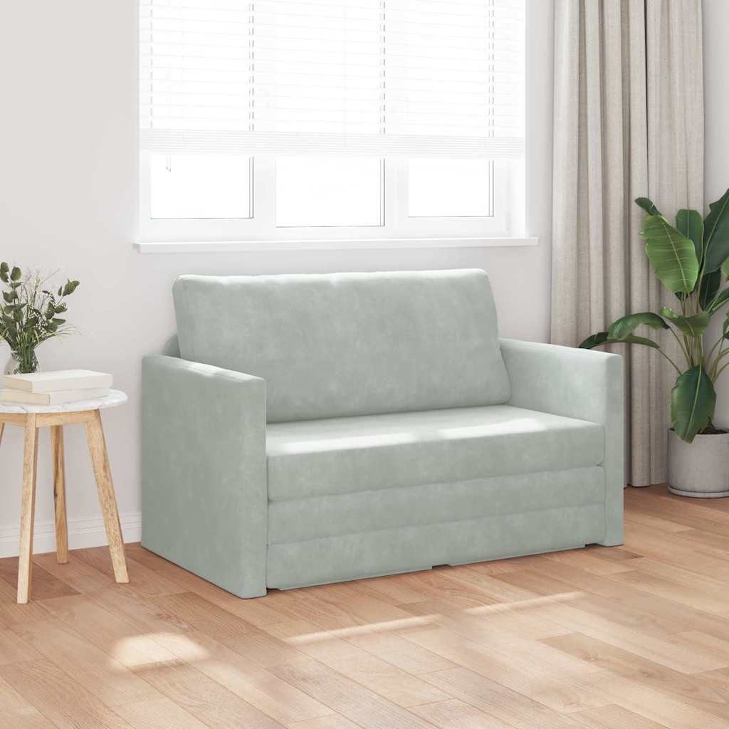vidaXL Sofa Sofa Bett Hellgrau 124 günstig online kaufen