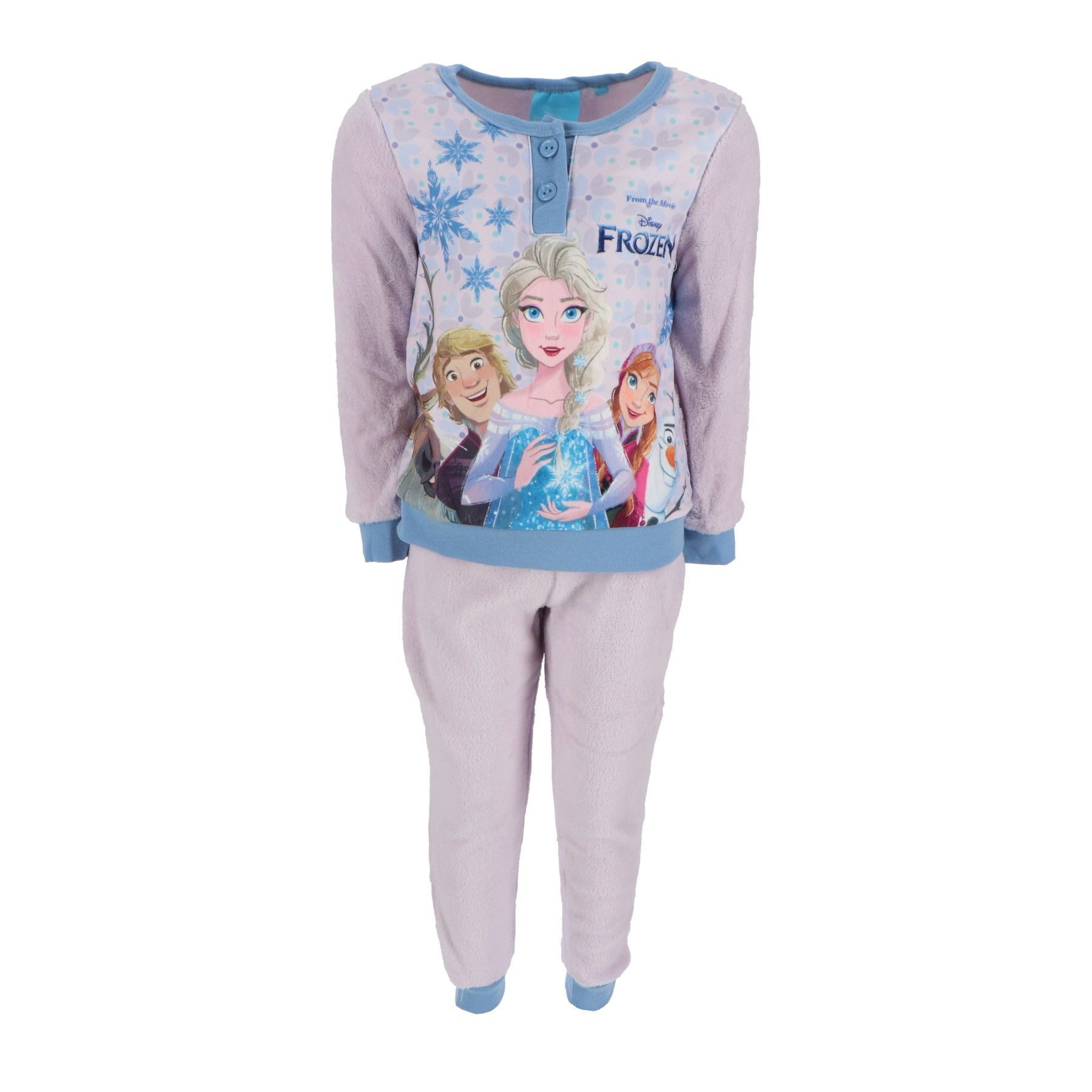 Disney Frozen Schlafanzug Schlafanzug – Bequemer Korallen-Fleece-Pyjama für Kinder