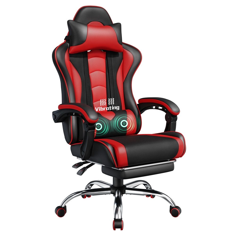 Yaheetech Gaming-Stuhl mit Massagefunktion & Kopfstütze günstig online kaufen