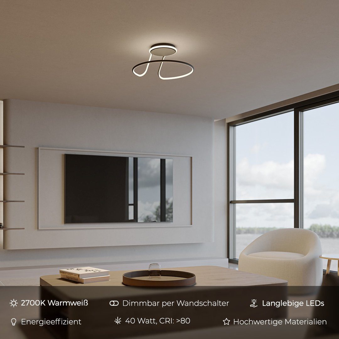 Neona LED Deckenleuchte LUMOS Schwarz, TRIAC günstig online kaufen