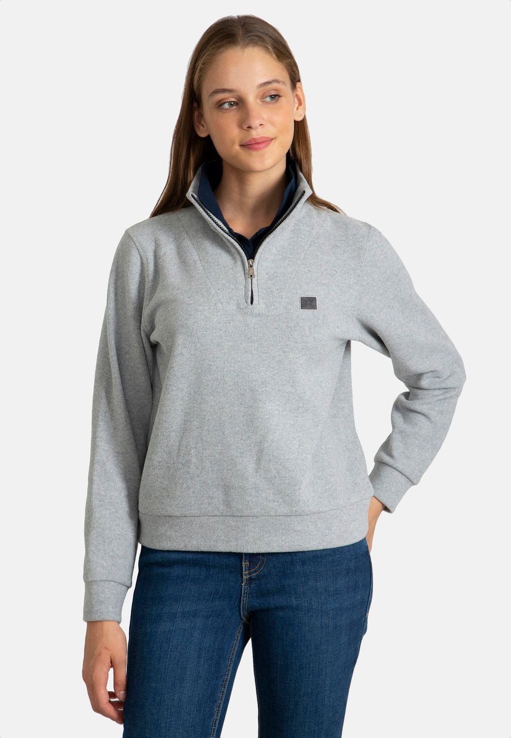 Jacey Quinn Sweatshirt Polo Collar Half günstig online kaufen