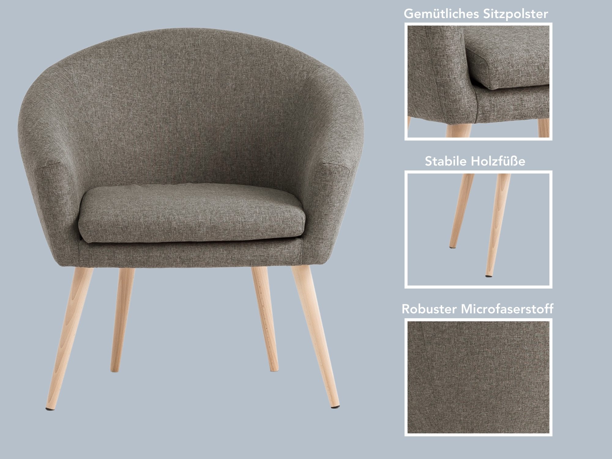 XDREAM Loungesessel Lutz, Relaxsessel, Cocktailsessel, Polstersessel, günstig online kaufen