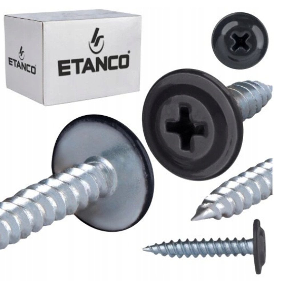 Etanco GmbH Blechschraube GM-S Flachkopf in verschiedenen RAL-Farben 4,2 x 19 mm 250 Stück