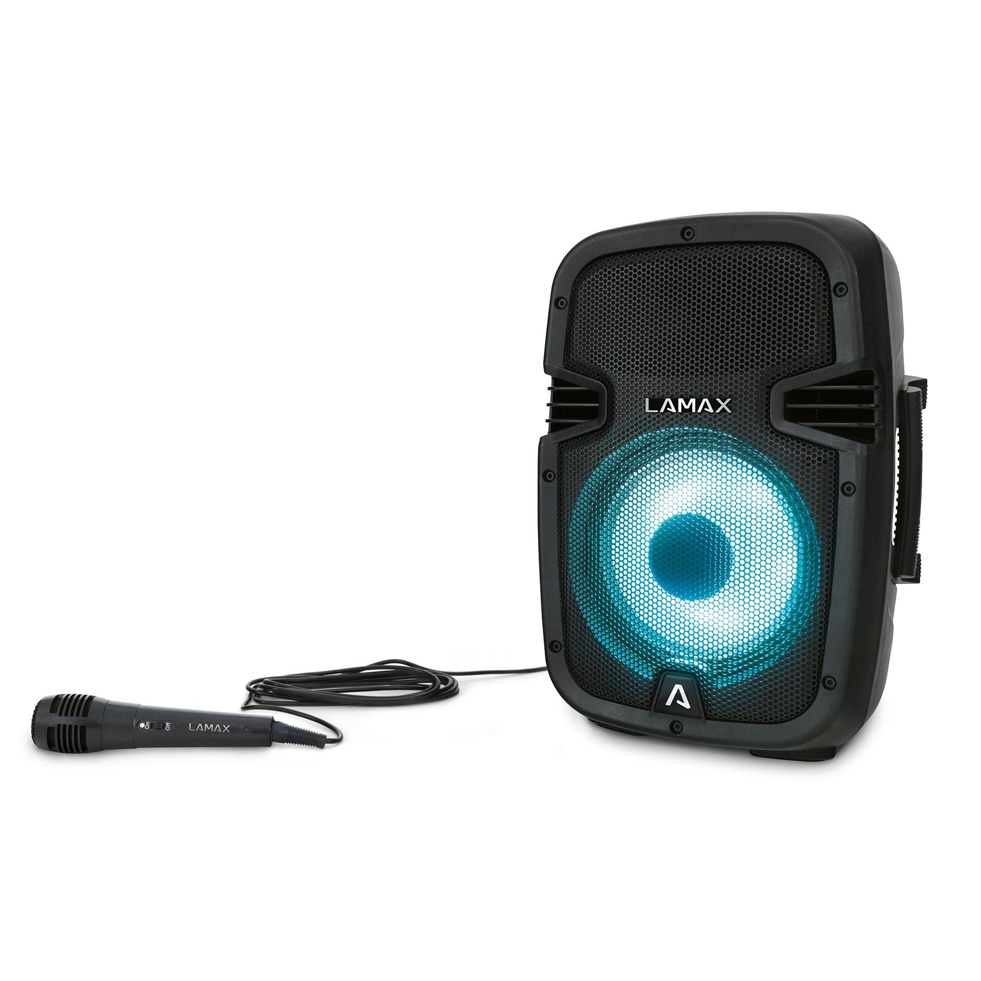 LAMAX PartyBoomBox300 Lautsprecher (mit dynamischer LED-Beleuchtung)