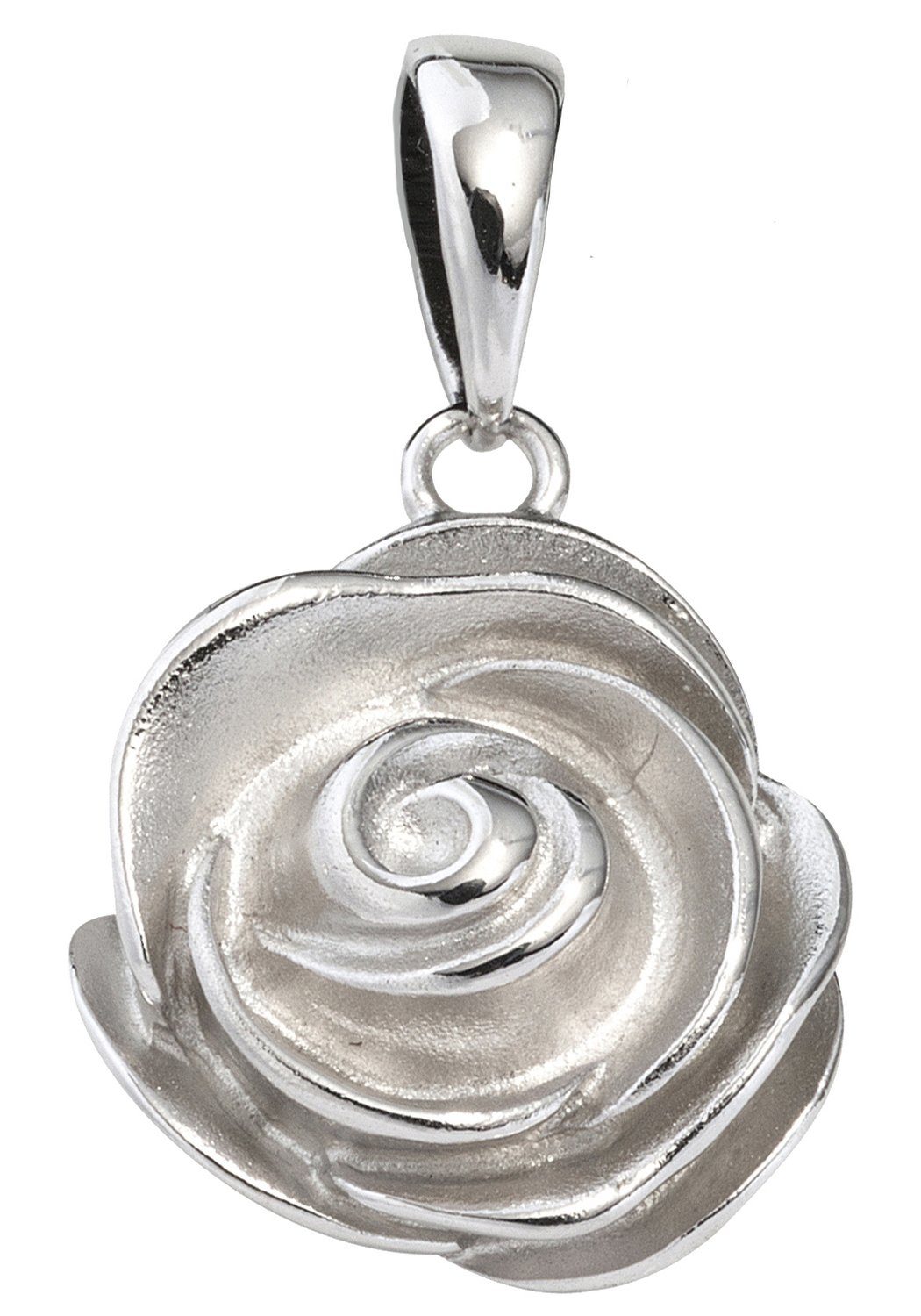 925 Tiefe Silber, mm 6,1 Blumenanhänger Rose, Höhe mm, Breite ca. ca. ca. mm, 12,8 15 JOBO Anhänger