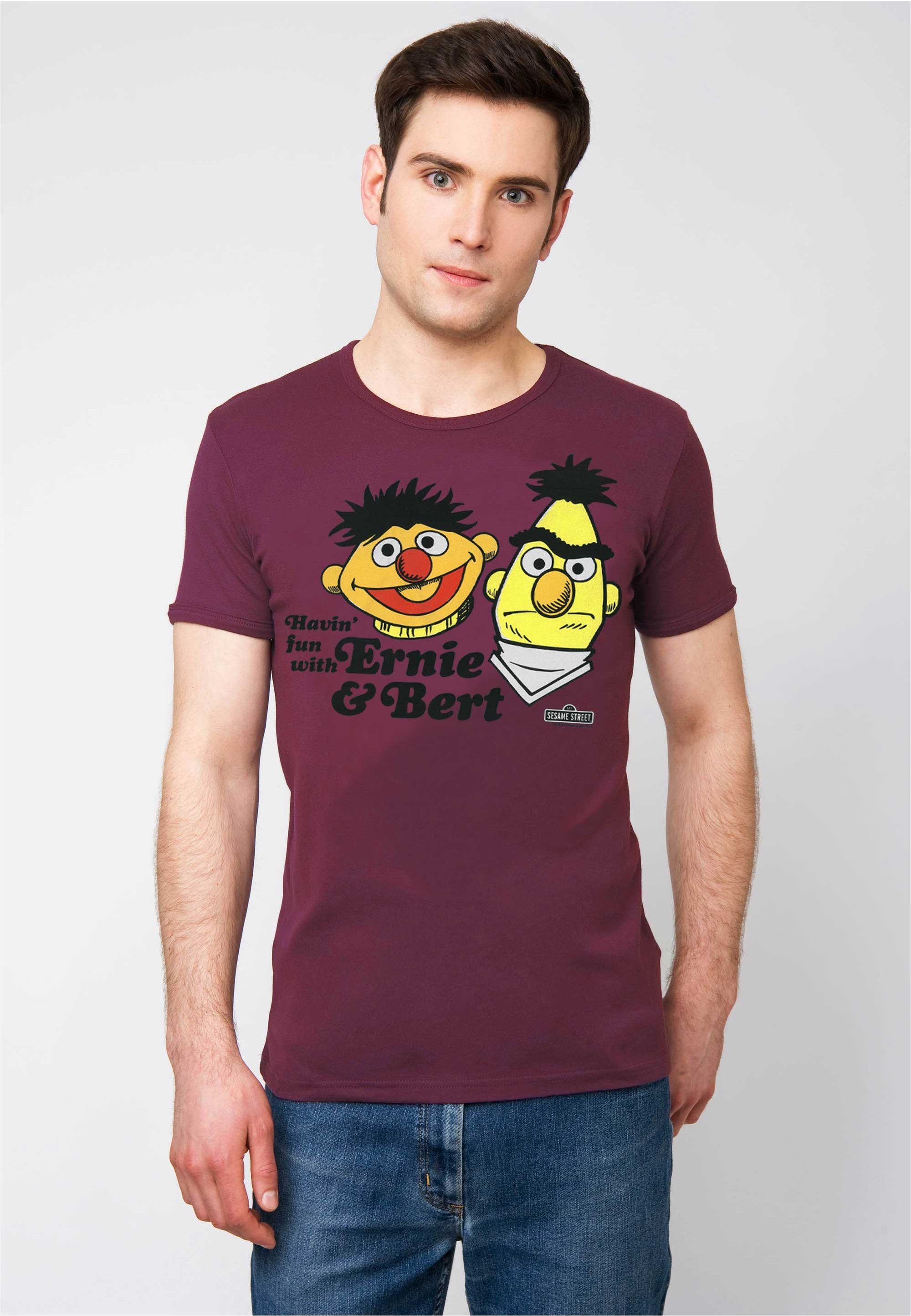 LOGOSHIRT T-Shirt Sesamstrasse - Ernie & Bert mit lizenziertem Print