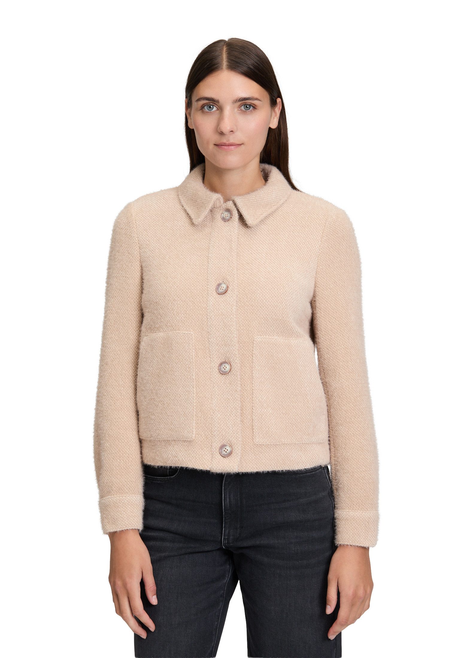 Cartoon Jackenblazer Damen Casual-Jacke mit aufgesetzten Taschen günstig online kaufen