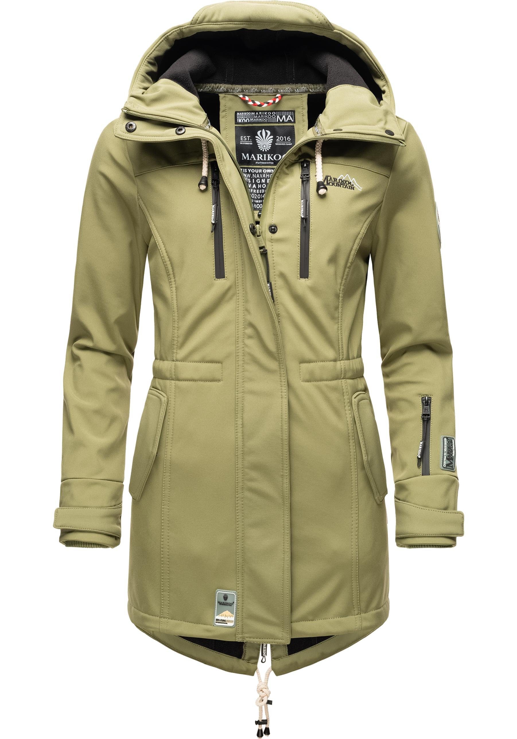 Marikoo Funktionsmantel Zimtzicke Softshell Parka mit Kapuze