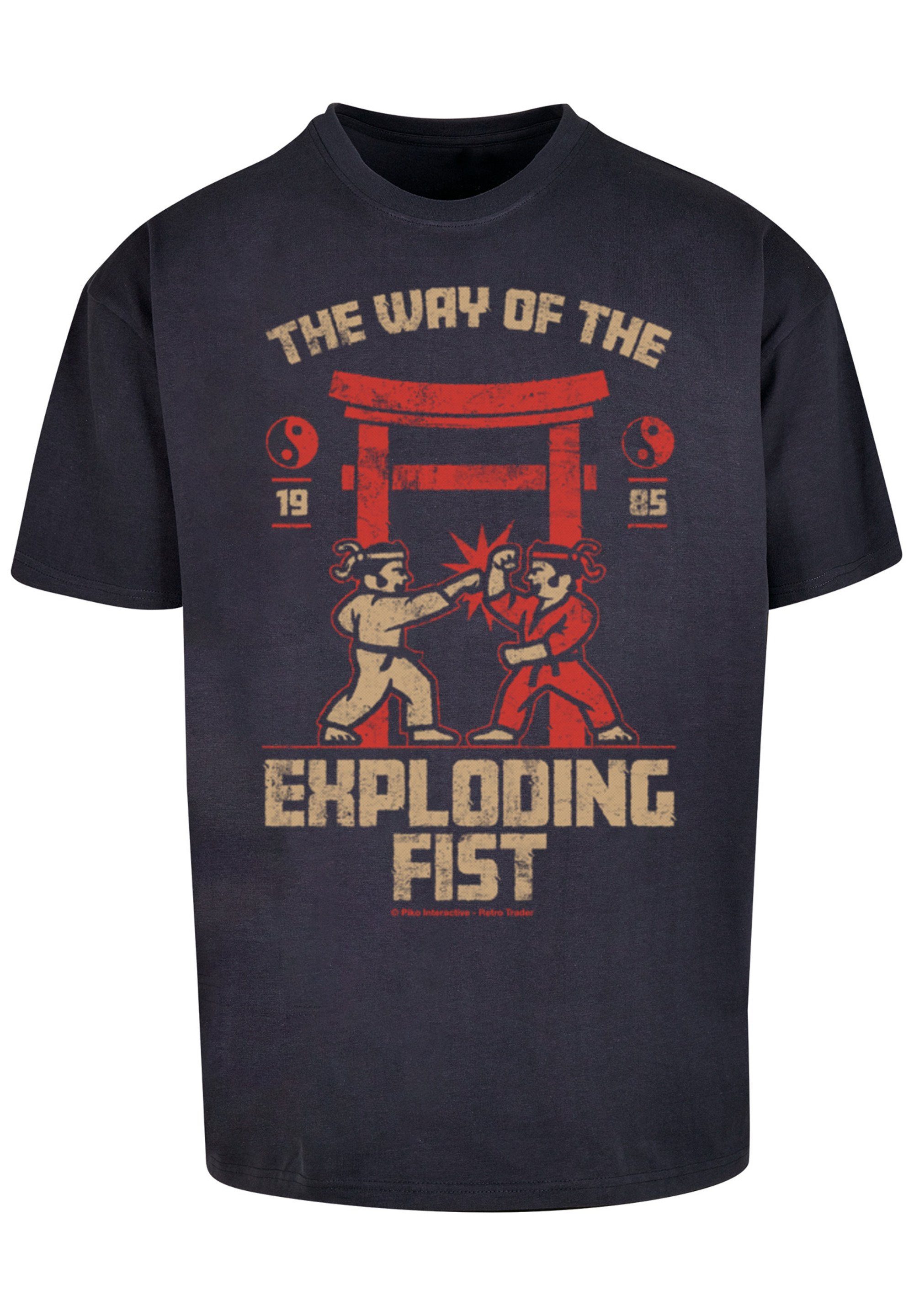 Print T-Shirt SEVENSQUARED Gaming Fist Way Of Exploding F4NT4STIC navy Retro The The
