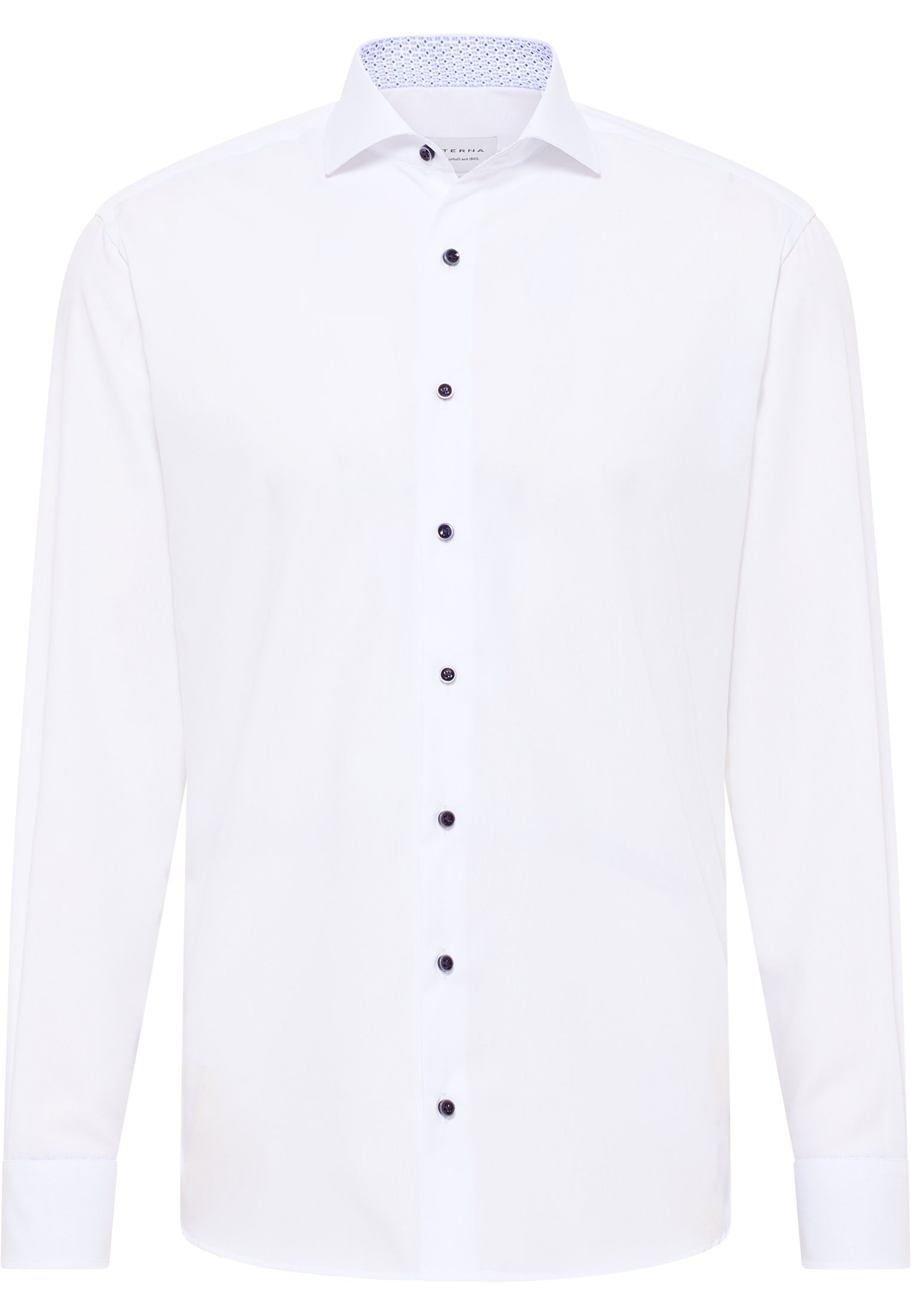 Eterna Langarm Shirt Original Popeline Langarmhemd Weiß